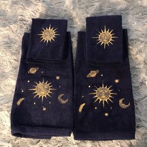 Celestial hand towels and wash cloths